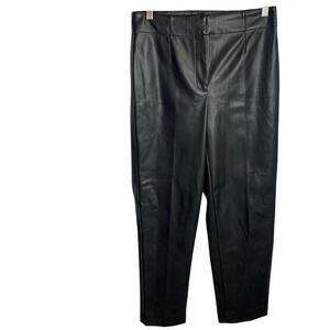 Ann Taylor Faux Black Vegan Leather Pants New with tag W-220 Size 4